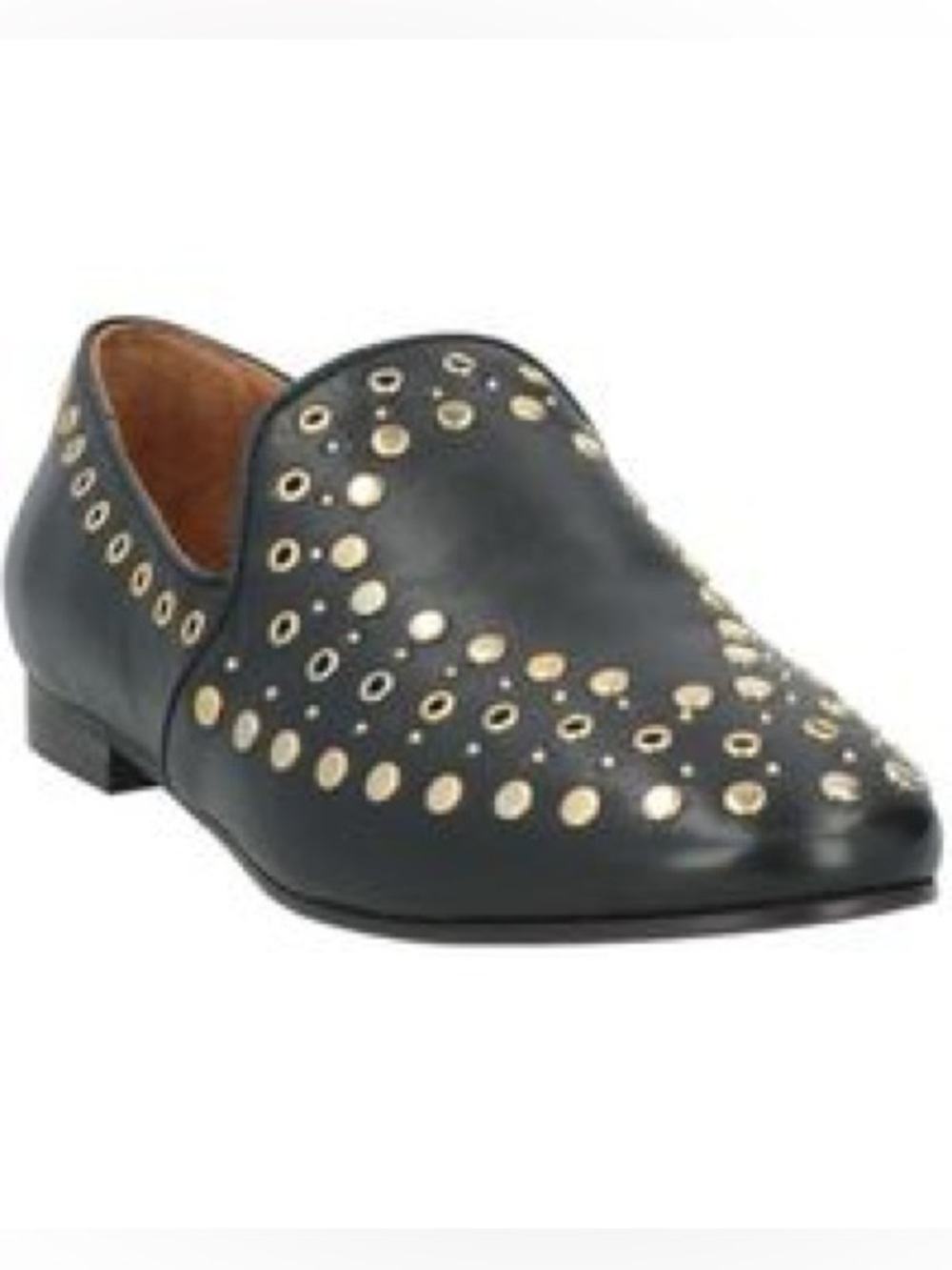 SANDRO PARIS BARY NOIR LEATHER STUDDED LOAFERS NWT EUR SZ 38 US SZ 7.5